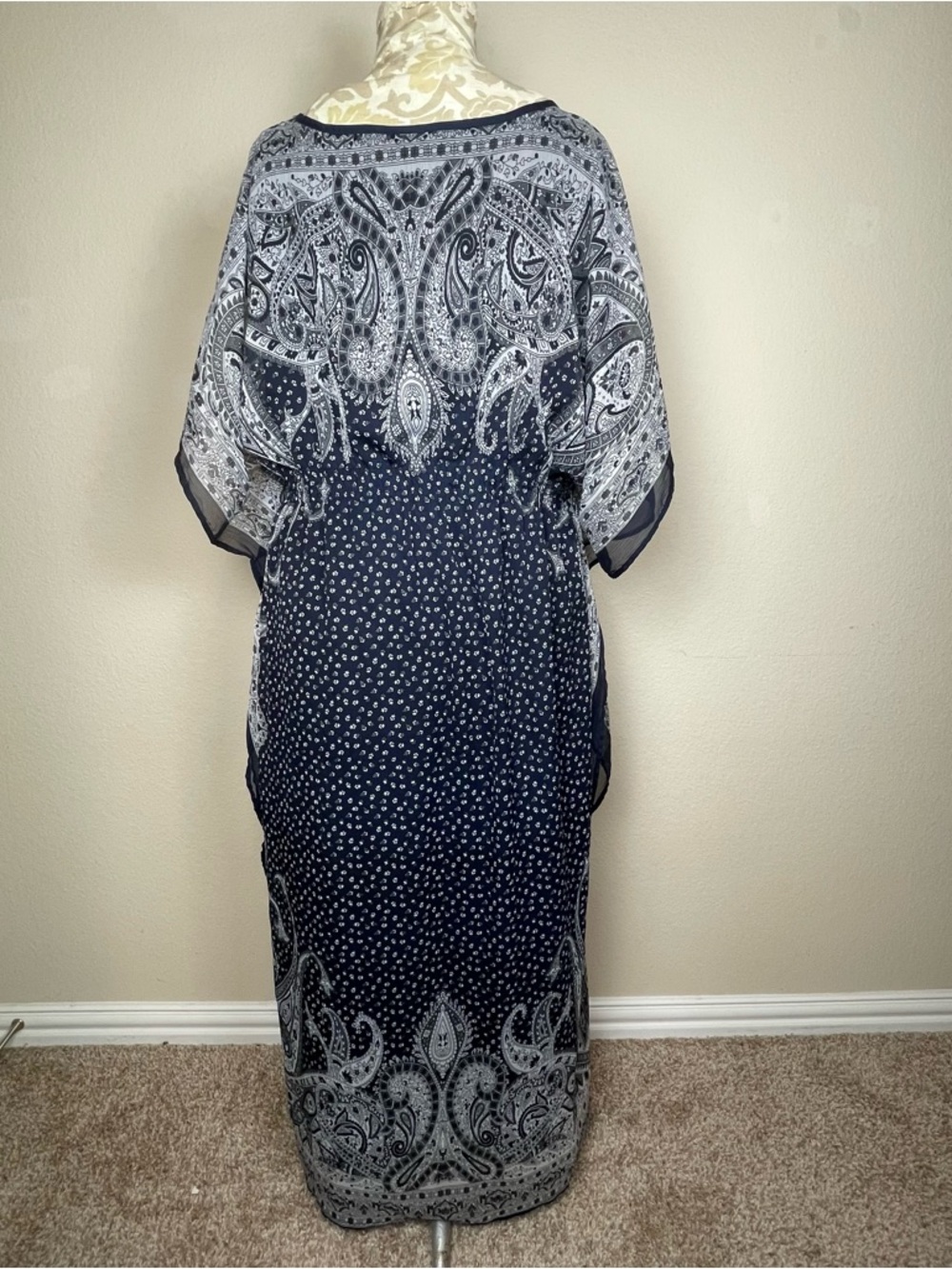 Paisley Boho Kaftan Maxi Dress – Size 2X ✨ - Picture 2 of 10